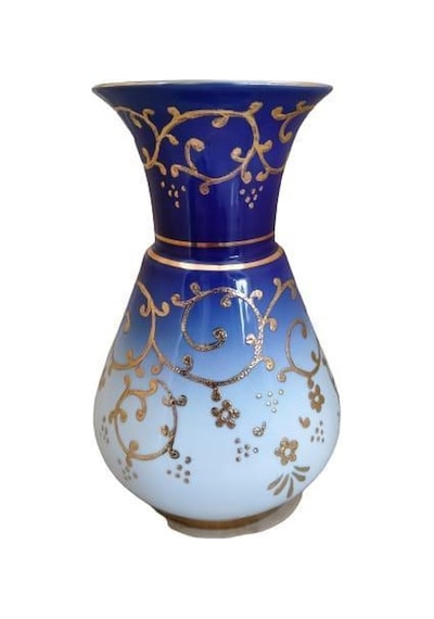 Kütahya Porselen Kandil 25 Cm Vazo Dekor No:3678 Kobalt