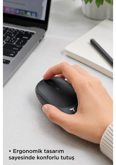Özel Üretim Tablet Faresi Teknolojik Ürün Mouse Çift Modlu Sessiz Kablosuz Fare Tm16 Gri
