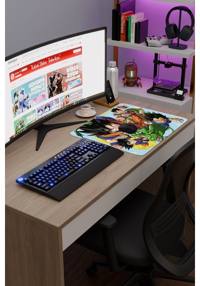 Dragon Ball Anime V1 - 48x40 Xl Gaming Kauçuk Kaymaz Taban Mouse Pad Fare Altlığı