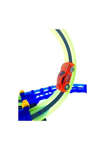 Glow Speed Track Parlayan Işıklı Yarış Pisti - 360 Derece Takla Atan Araba Oyun Seti 74 Parça