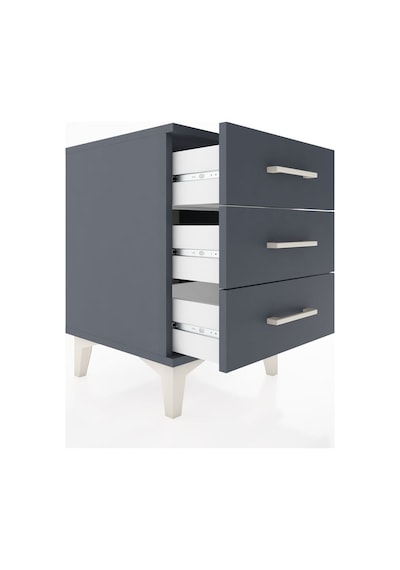 Hyperion Komodin 3 Çekmeceli 44x44x64 Antrasit-antrasit Antrasit