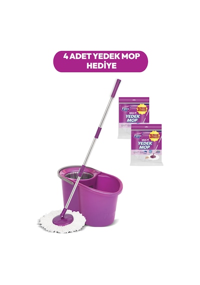 Tornado Otomatik Temizlik Seti Ve 4'lü Yedek Mop Paketi