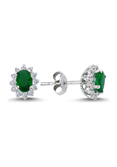 Lova Pırlantalı Oval Zümrüt Anturaj Küpe -  3050001