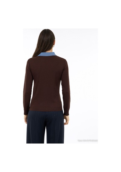 Yargıcı Regular Polo Yaka Uzun Kol Kazak 26kktr2116a 003 Kahverengi