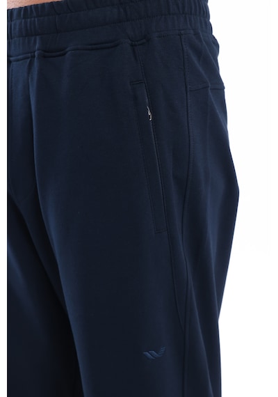 Rowinger 2 İplik Buggy Fit Nakışlı Logo Detaylı Cepli Erkek Eşofman Altı Navyblue