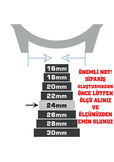24mm Açık Kahverengi Taba Kroko Bombeli Hakiki Deri Saat Kordonu Kayış