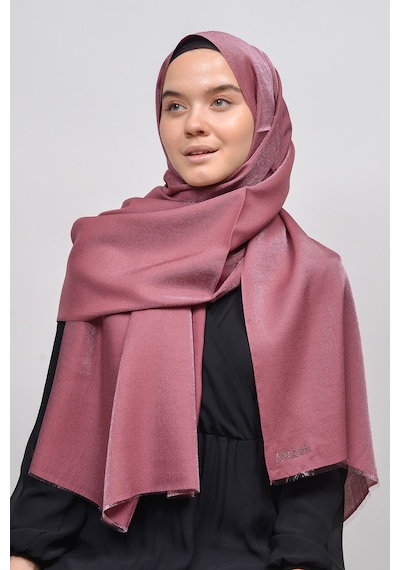 Altobeh Kadın Düz Renk Pırıltı Simli Tesettür Shawl Parlak Abiye Şal - Koyu Maron