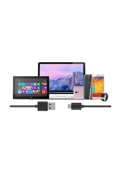 Micro Usb Şarj Ve Data Kablosu - 3 Metre Siyah Standart