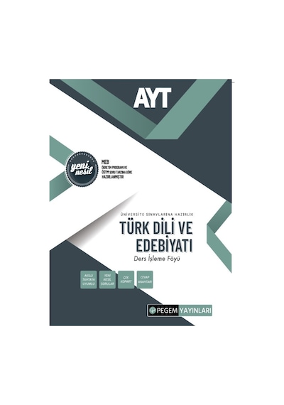 AYT Türk Dili ve Edebiyatı Ders İşleme Föyü  -    Pegem Akademi Yayıncılık
