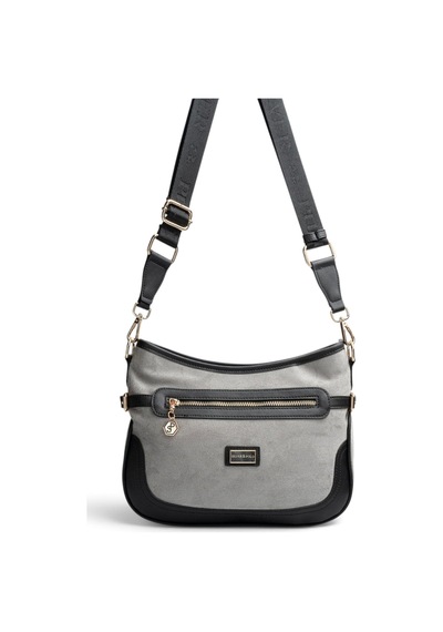 Silver & Polo Silver Polo Füme - Siyah Süet Kadın Çapraz Çanta Sp1296