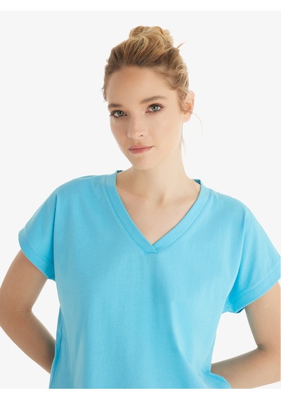 Blackspade Kadın T-shirt 60553 - Mavi Mavi