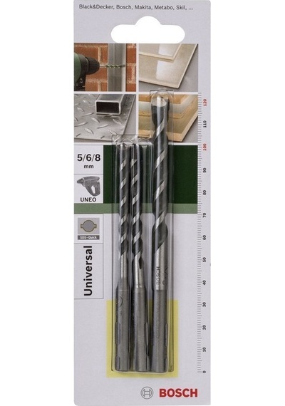 Bosch SDS-Quick Multi Construction Set 5-6-8 mm Matkap Ucu 2609256918 Bosch SDS-Quick Multi Construction Set 5-6-8 mm Matkap Ucu 2609256918