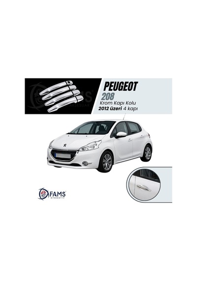 Peugeot 208 Krom Kapı Kolu 4 Kapı 2012 üzeri P.Çelik