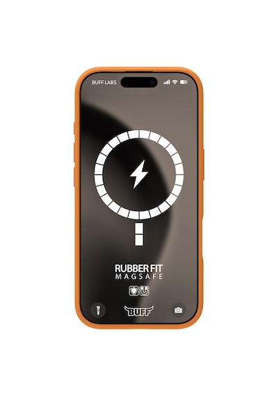 Apple Uyumlu iPhone Buff 16 Pro Max Magsafe Rubber Fit Kılıf Orange Sorbet