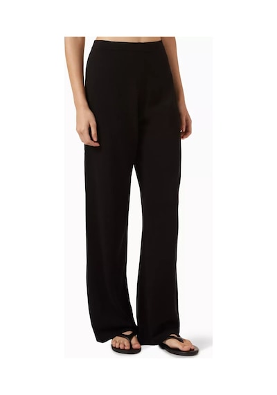 12storeez Silk Cotton Geniş Paça Pantolon Siyah