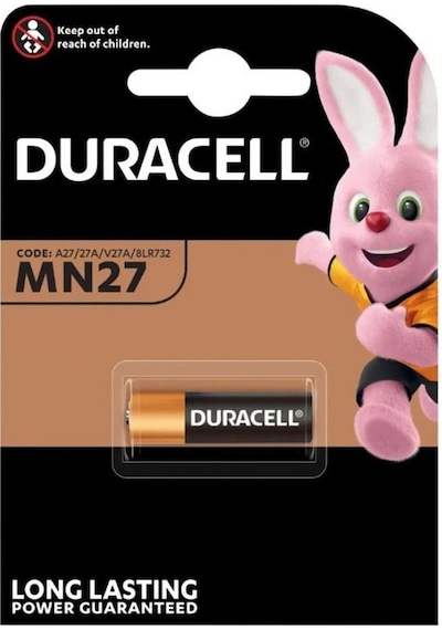 DURACELL MN27 PİL (27A PİL) TEKLİ PAKET DURACELL MN27 PİL