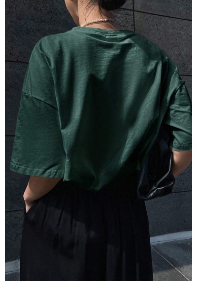 Unisex Energy Baskılı Tasarım Tshirt Yeşil