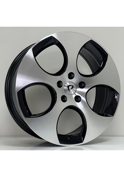 7x16 Bk-029 5x112 Et42 57.1 Black Machned Xl