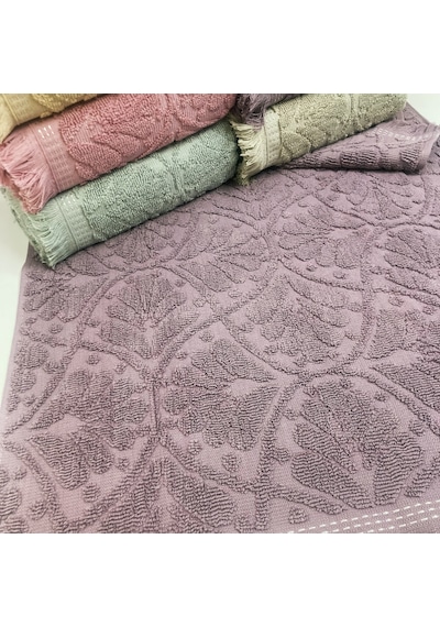 Bilmar Bukle Jakarlı Saçaklı Gonca Desenli El Ve Yüz Havlusu 50 X 90 Cm X 6 Adet Çok Renkli