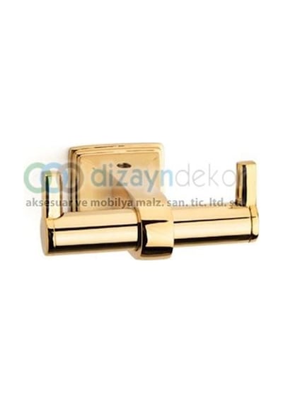 Line İkili Bornoz Askılığı Gold Kaplama