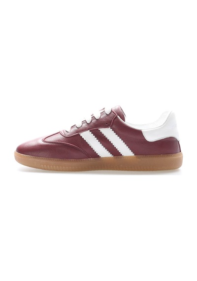 Fast Step Hakiki Deri Kadın Casual Ayakkabı 182za2324 BORDO BEYAZ Bordo - Beyaz