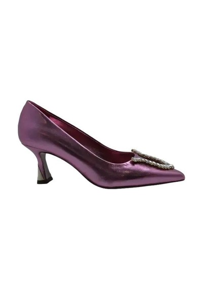 Poletto Hakiki Deri Pembe Ayakkabı Stiletto 9841 103-1179 Pembe