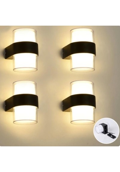 Duvar Led Lamba 12w Gün Işık 3200k Bahçe Teras İç&dış Mekan Dekoratif Led Aplik Aydınlatma 4 Adet Sku: Zeusb0clp7xvdh 2 Adet.