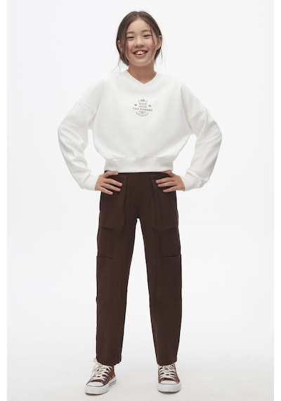 Nk Kids Kız Çocuk Sweatshirt 37807 Ekru