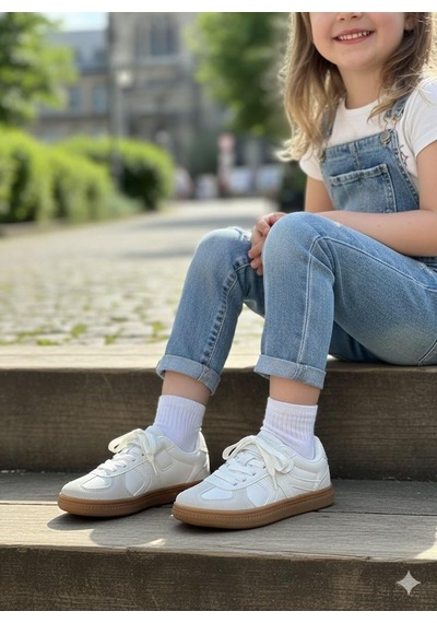 Fort Cool Berry Anatomik Rahat Cırtlı Sneaker Kız Çocuk Ayakkabı Beyaz