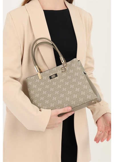 Silver Polo Sp1098 Kadın El Çantası Monogram Y.yeşil-y.yeşil