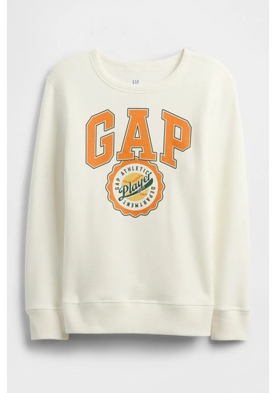 Gap V-fa Logo Çocuk Sweatshirt KREM