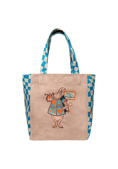 Dogo Kadın Vegan Kahverengi Large Tote Bag - Alice İn Nowhere Tasarım Multicolor