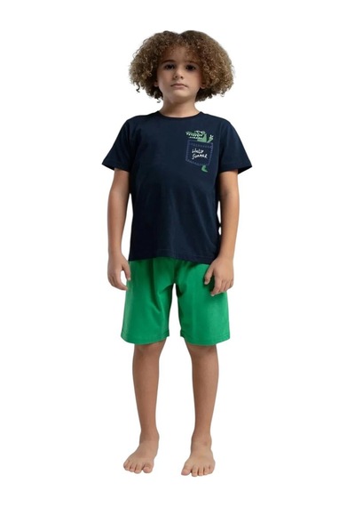 Rolypoly Erkek Çocuk Pamuk Pijama Takımı Rp3577-2 Lacivert Çok Renkli 4 - 5 Yaş