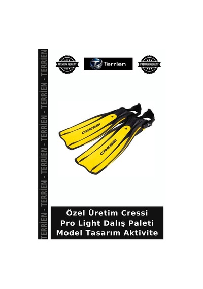 Özel Üretim Cressi Pro Light Dalış Paleti Model Tasarım Aktivite Black