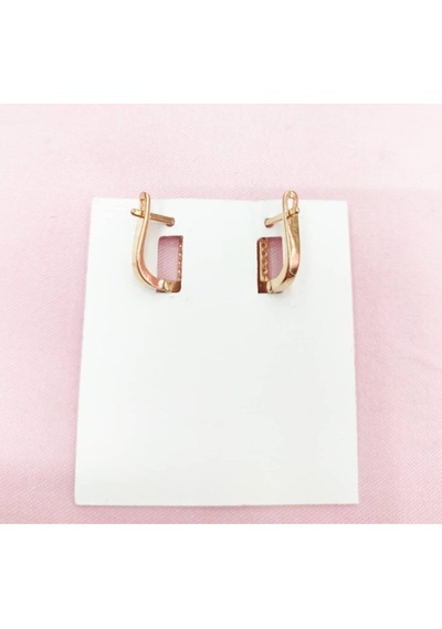 Oriental Kuyumculuk Jewellery Rose Gümüş Kalp Küpe Rose