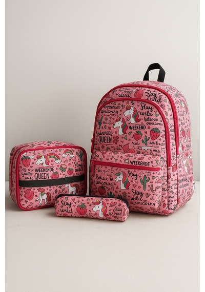 Newbag Unicorn Kız Sırt Okul Çantası-3'lü Set Yeni Sezon