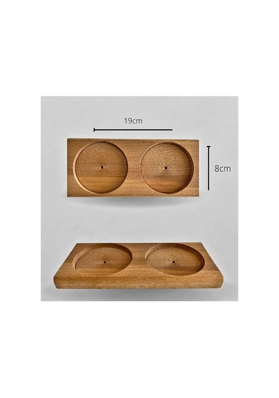 Ahşap Standlı Sıvı Ve Bulaşık Sabunluk Seti Cam Amber Set Kahverengi Kahverengi