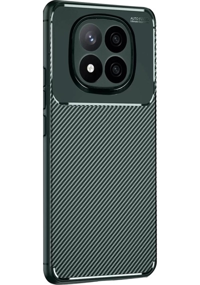 Newface Xiaomi Redmi Note 14 Pro Plus Kılıf Auto Focus Karbon Kapak - Koyu Yeşil