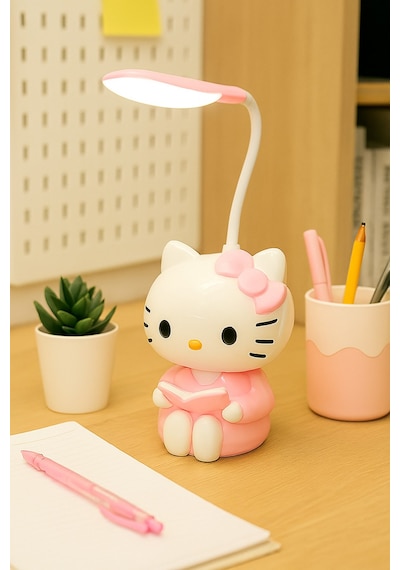 Hello Kitty Şarjlı Masa Lambası Pembe 15x9