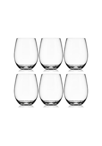 6 Adet Borosilikat Cam Bardak 6'li Set 500 Ml Su Ve Meşrubat Bardağı, Kokteyl Bardağı Çok Renkli