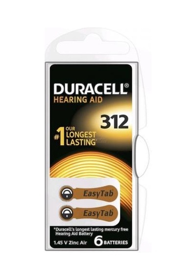 Duracell 312 İşitme Cihazı Pili 6'lı