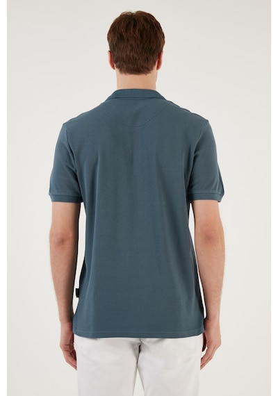 Buratti Pamuklu Regular Fit Düğmeli Polo Yaka 3'Lü Paket Erkek T Shirt 5902127S3 Petrol-Gri Melanj-Beyaz