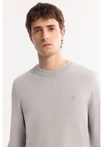 Avva Erkek Gri Bisiklet Yaka Rayon Tüylenmeyen Regular Fit Triko Kazak A52y5001