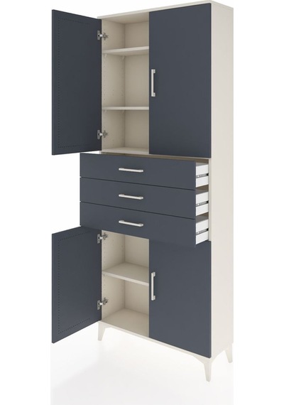 Arges Dolap 4 Raflı 3 Çekmeceli 4 Kapaklı 88x30x221 Aytaşı-an... Aytaşı