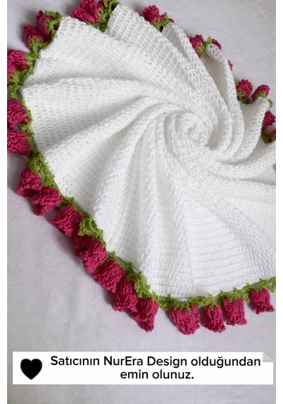 Pembe Çiçekli Buket Battaniye / Sevgililer Günü - Anneler Günü / Tv Battaniyesi 100 Cm Pembe Pembe