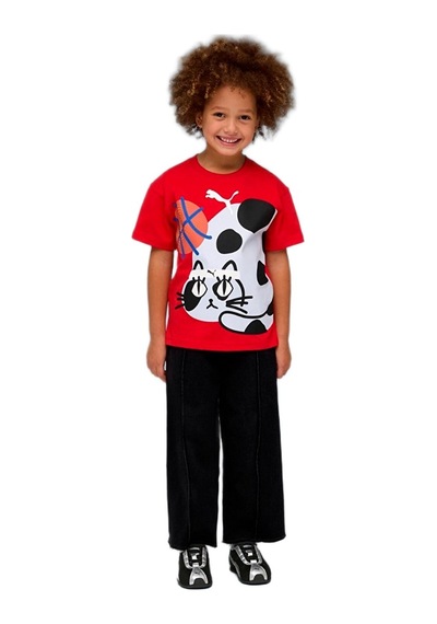 Puma 63454911 Sporty Cats Graphic Unisex Çocuk Tişört Renkli