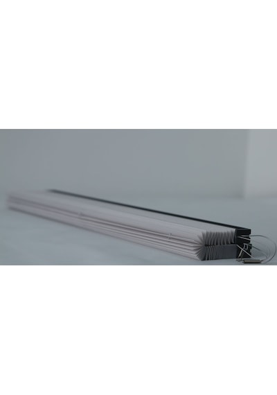 Blind-x Buz Gri Plise Katlanır Cam Balkon Perdesi, Ofis Perdesi, Mutfak Perdesi, Salon Perdesi