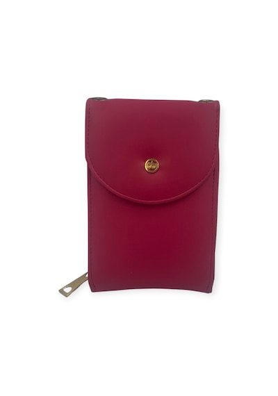 Ollbag Ol-1093i Kadın Zincir Askılı Mini Çanta Cüzdan Bordo - Kırmızı