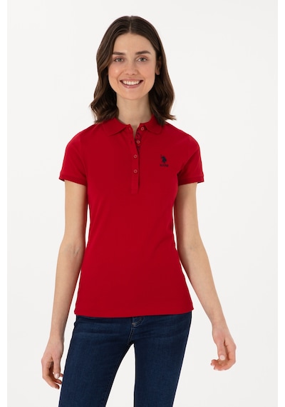 U.S. Polo Assn. Kadın Kırmızı Basic Polo Yaka Tişört 50300896-VR171