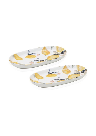 The Mia Limoncello Oval Servis 2li 26 Cm Lmn023 Çok Renkli